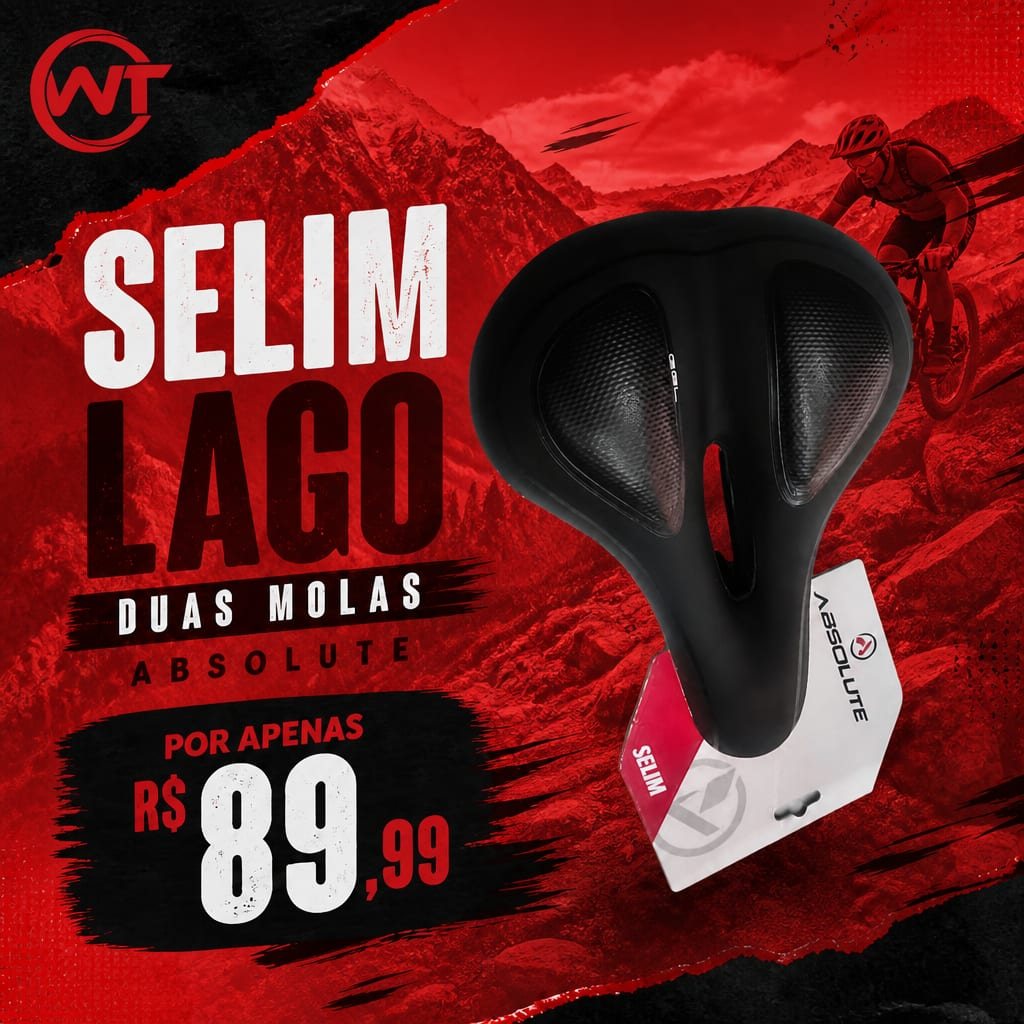 Selim preto para bicicleta